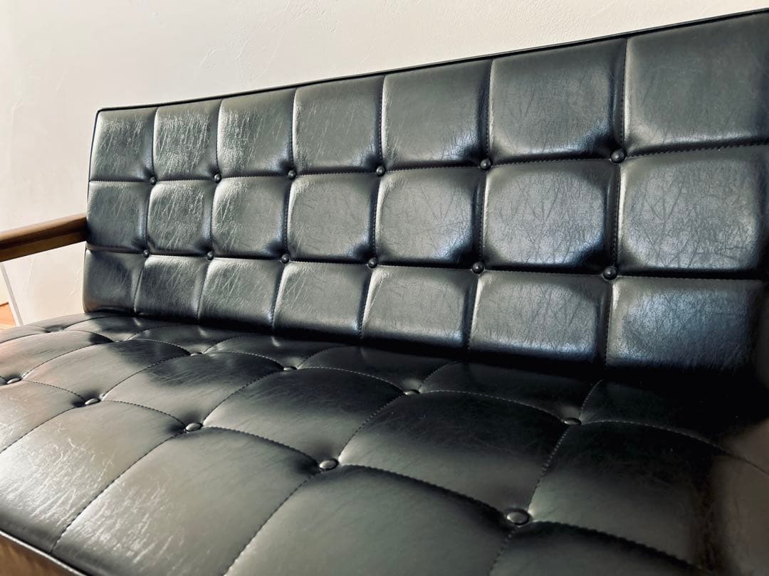 【送料込】カリモク60　Kチェア ツーシーター　ブラック