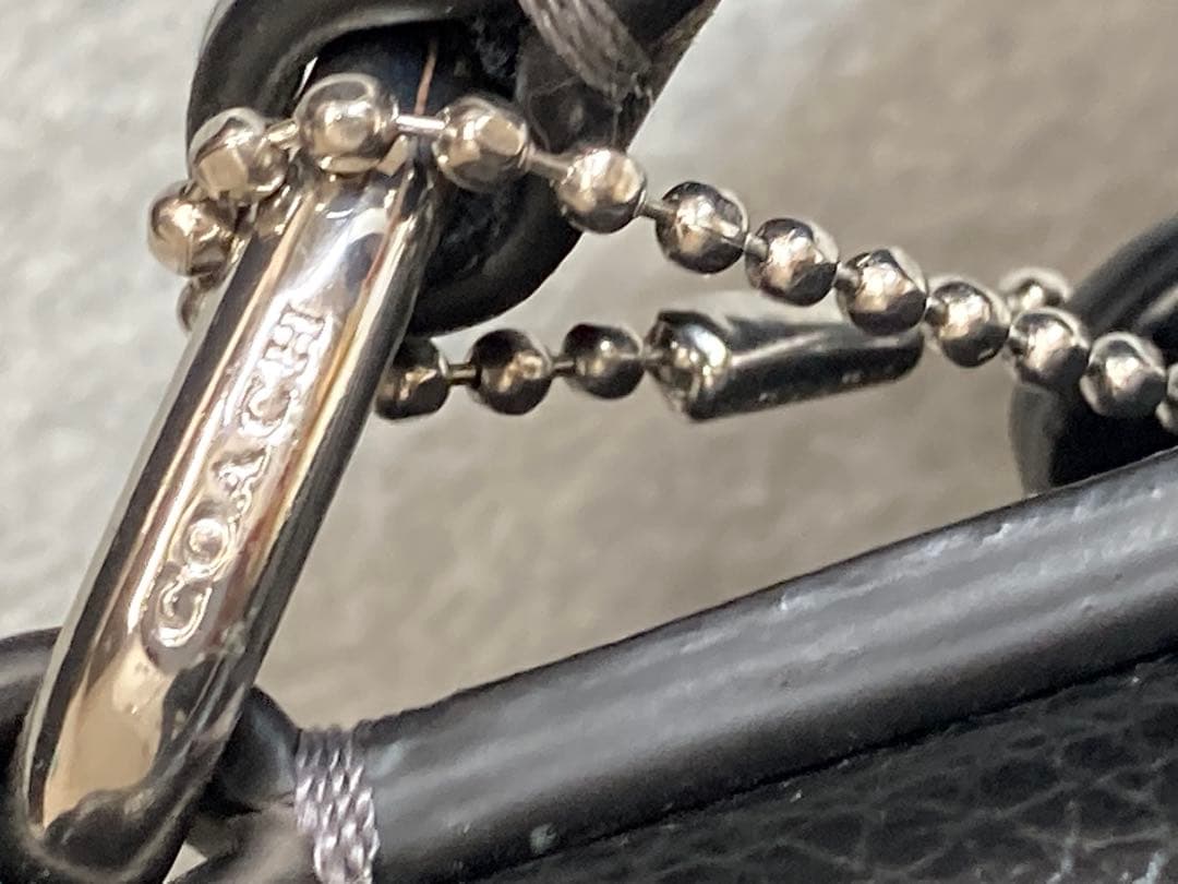 ✨良品✨COACH ブラックレザー ショルダーバッグ※訳あり★