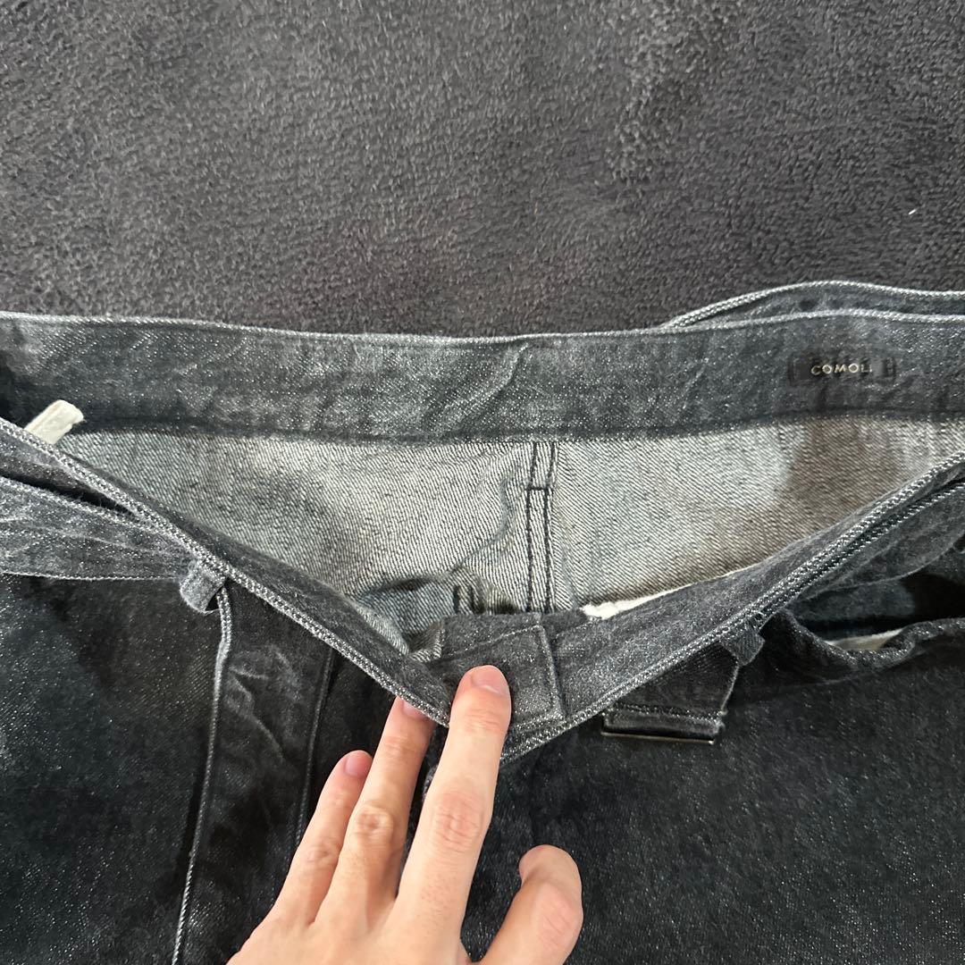 廃盤 COMOLI デニムジャケット&パンツ サイズ2 ブラックエクリュ