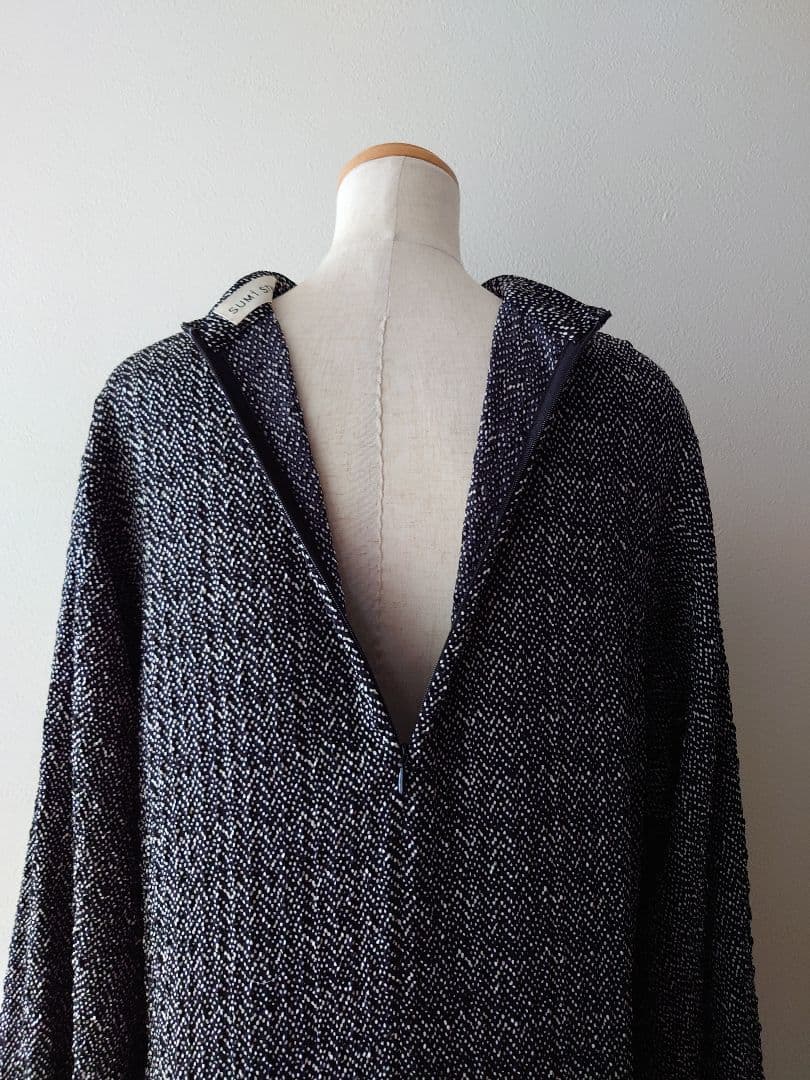 美品【イアパピヨネ スミスタイル】スタンドカラーティアードロングワンピース