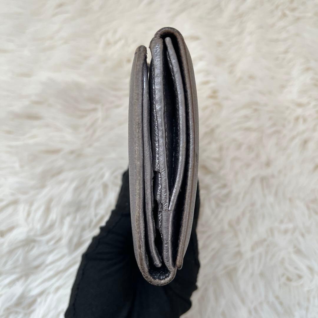 Yves Saint Laurent Yメール シルバー 長財布 ヴィンテージ