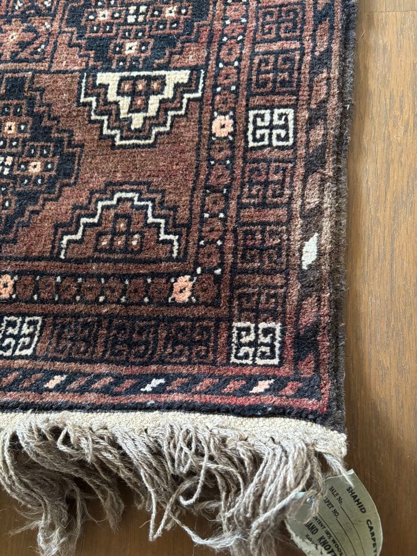 【ダメージ多め格安】パキスタン絨毯　トルクメン　手織り　ペルシャ