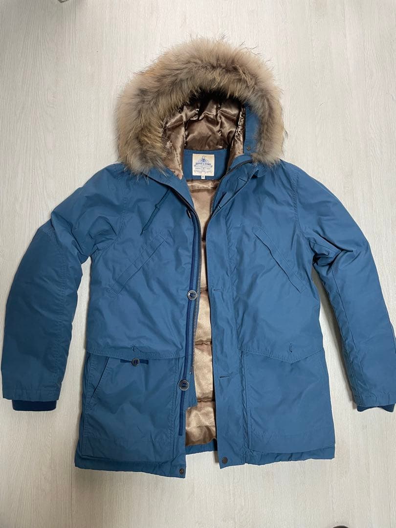 ダファーオブセントジョージ コート ダウンジャケット 青 XL