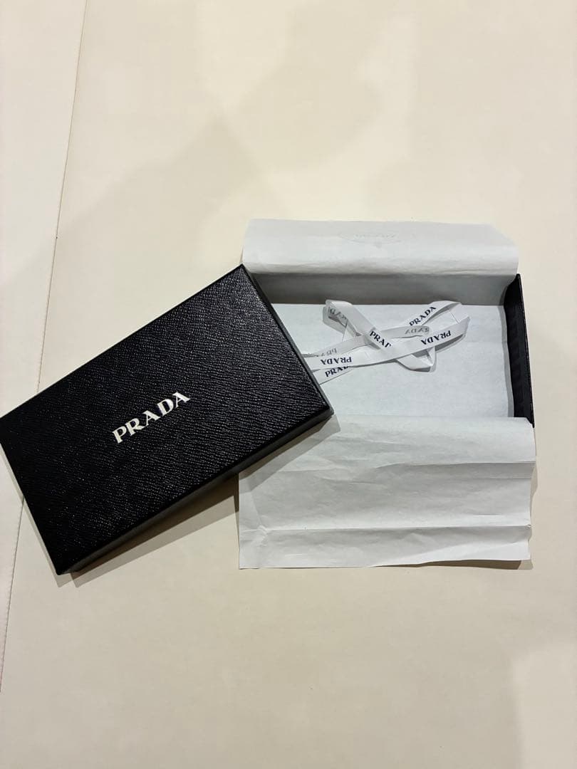 【美品】PRADA ネイビー 長財布 箱付き