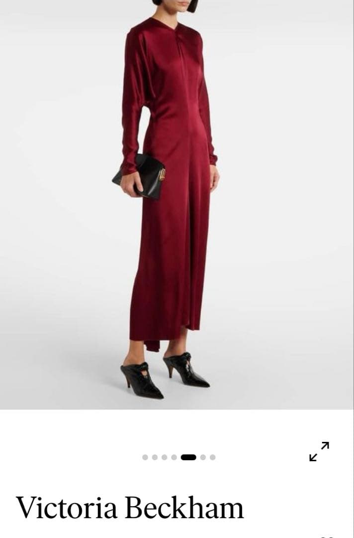 ヴィクトリアベッカム　ワンピース　ロングドレス　レッド