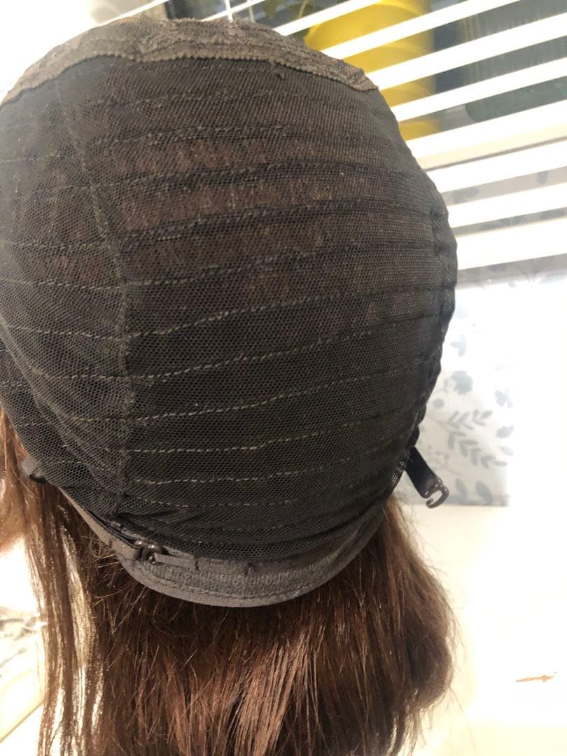 人気の　人毛ショートウィッグ ブラウン系　未使用