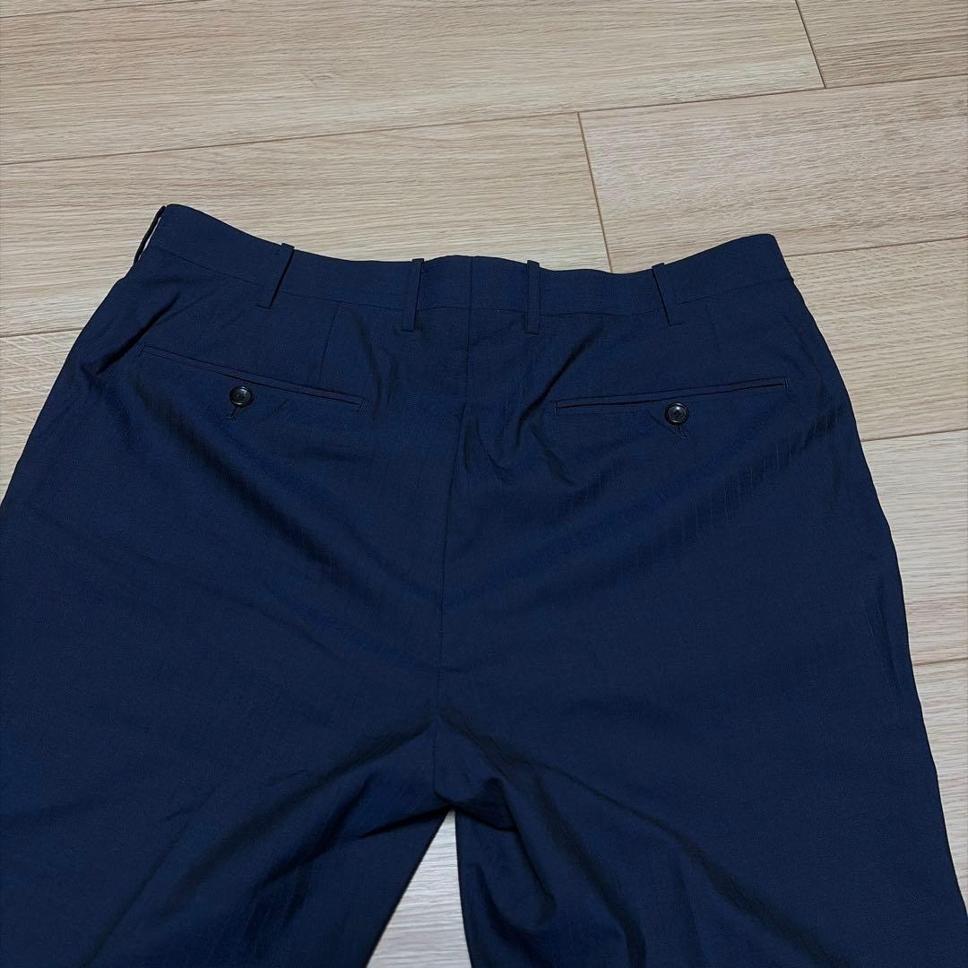 専用エルメネジルド ゼニア×オンワード　セットアップ　ネイビーシャドウストライプ