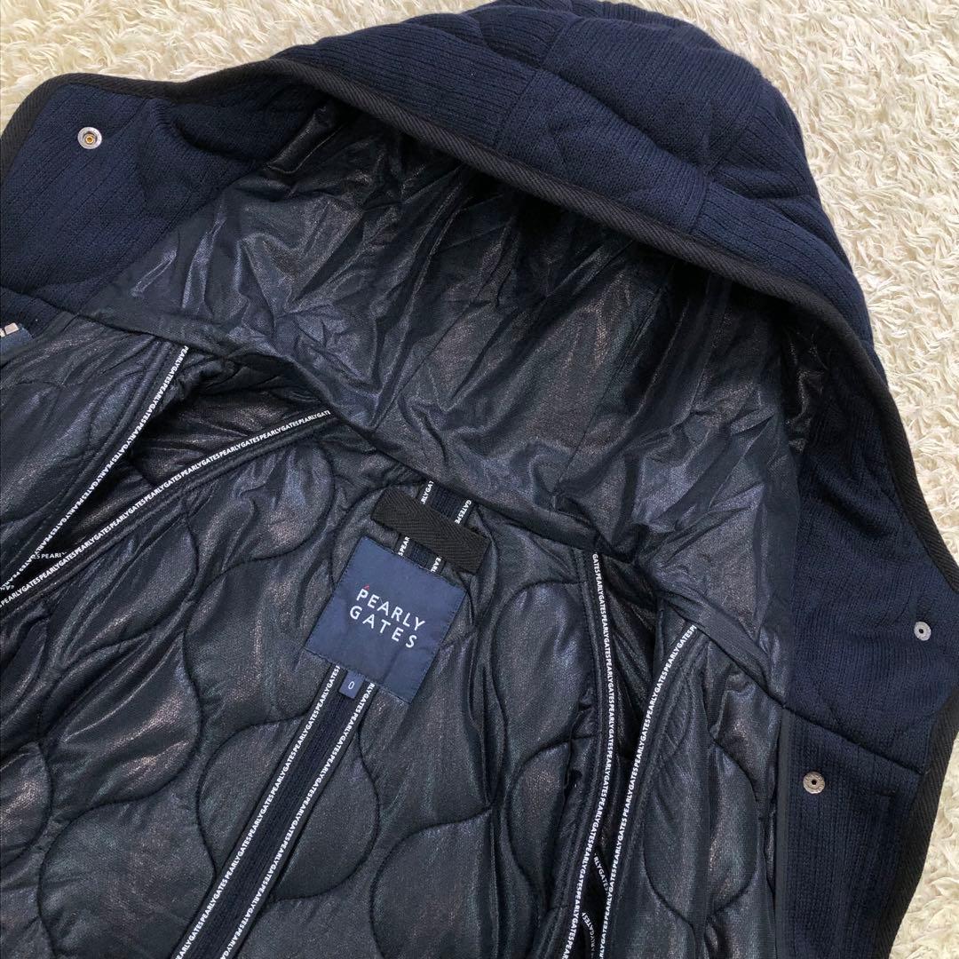 美品 パーリーゲイツ キルティングコート ひょうたんキルト ロング丈 0サイズ