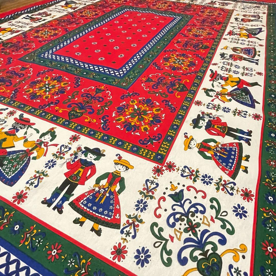 チロリアン マルチカバー オーストリア クロス 敷物 民族 生地 テーブルクロス