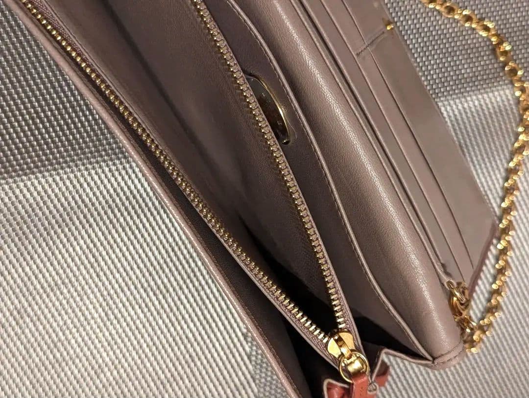 LOEWE ロエベ チェーンウォレット 長財布 ピンクベージュ