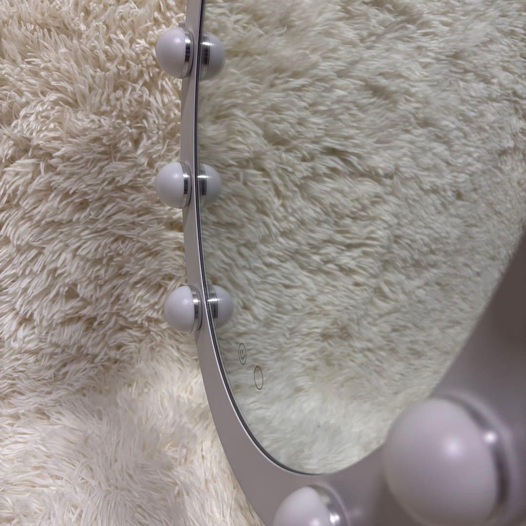 【美品】Francfranc フッツェ ハリウッドミラー ラウンド USB出力