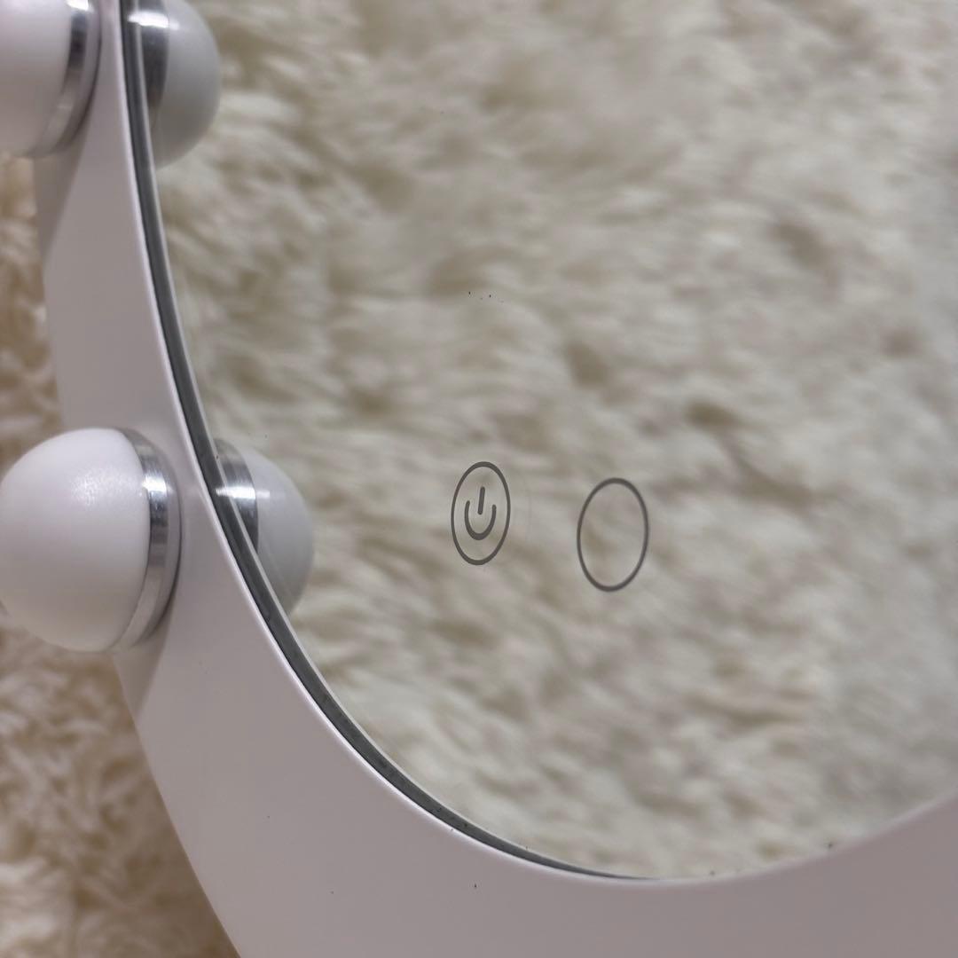 【美品】Francfranc フッツェ ハリウッドミラー ラウンド USB出力