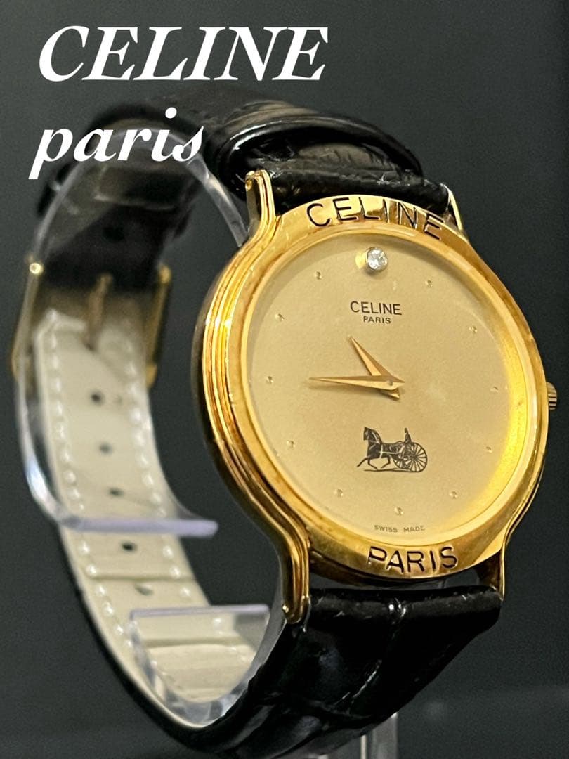 ★超人気ブランドCELINEレディース腕時計　新品ベルト　超美品　動作良好