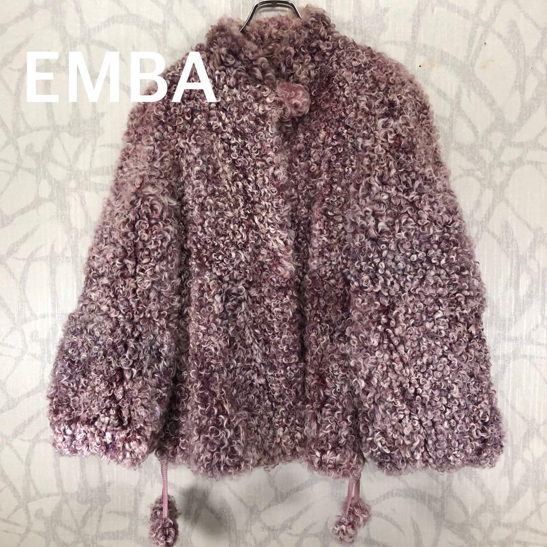 エンバ　EMBAスノーピンク　ファーカルガンプレート　毛皮コート　ピンクミンクR