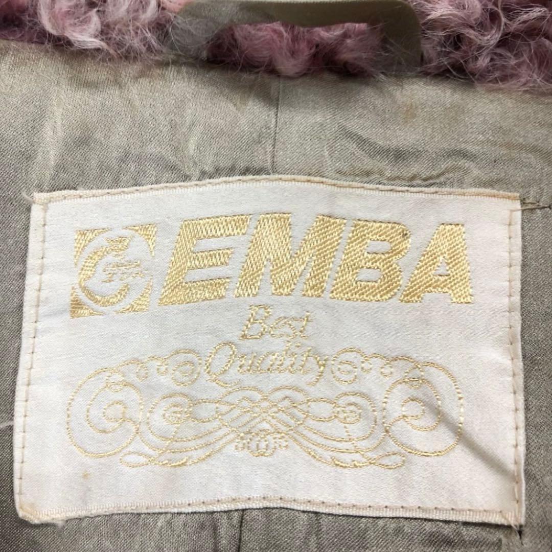 エンバ　EMBAスノーピンク　ファーカルガンプレート　毛皮コート　ピンクミンクR