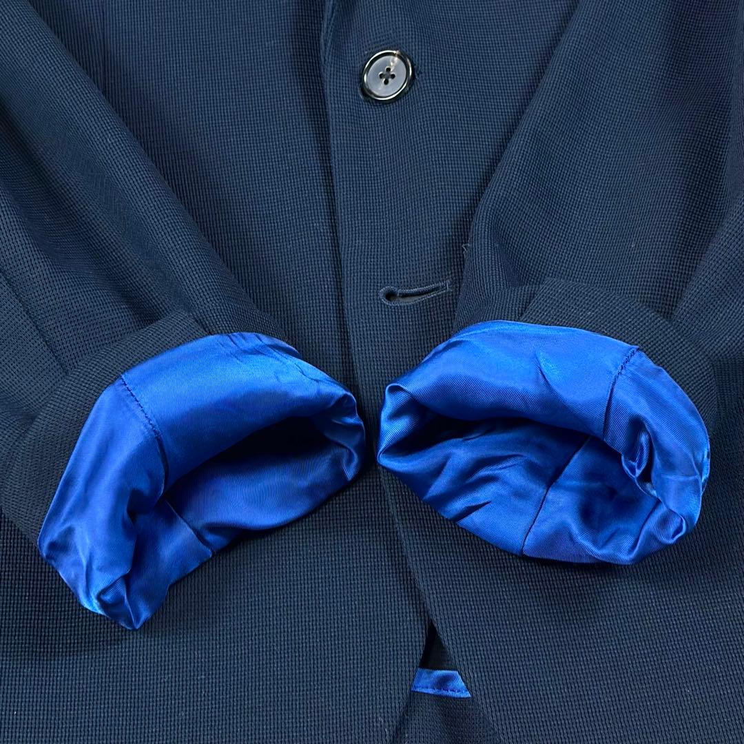 極美品 PSポールスミス アンコンジャケット 紺 M マルチストライプ ネイビー