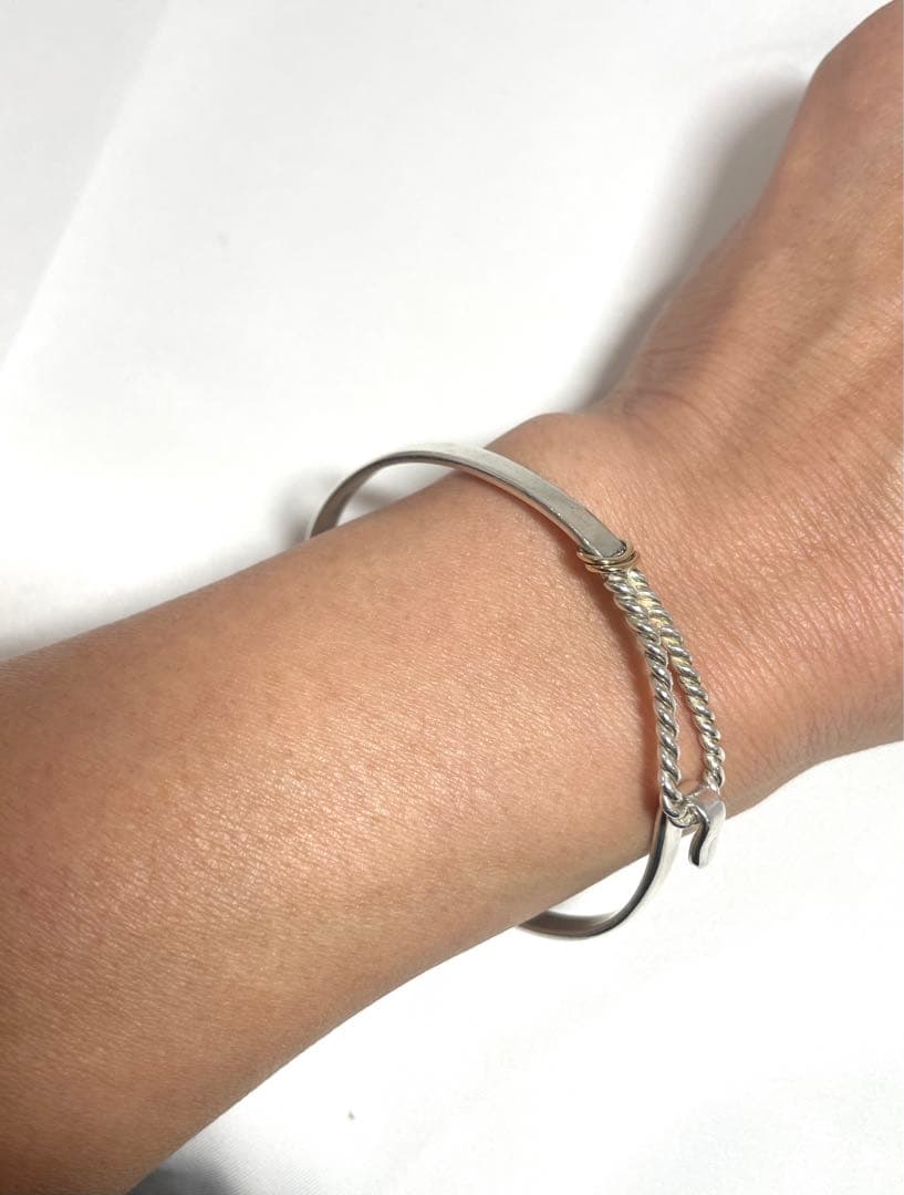 レア　TIFFANY&Co. ティファニー ツイストロープ　フックコンビバングル