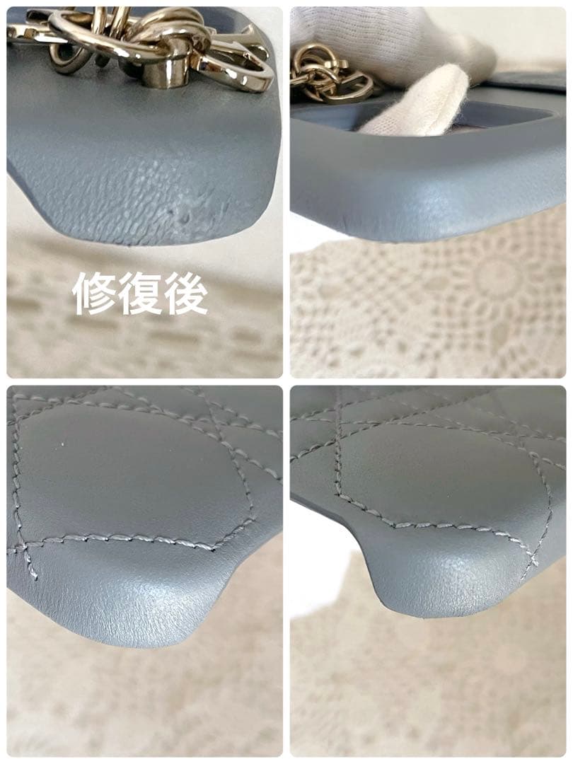 美品DIOR レディディオール　iPhone15 プロ　ケース　クラウドブルー