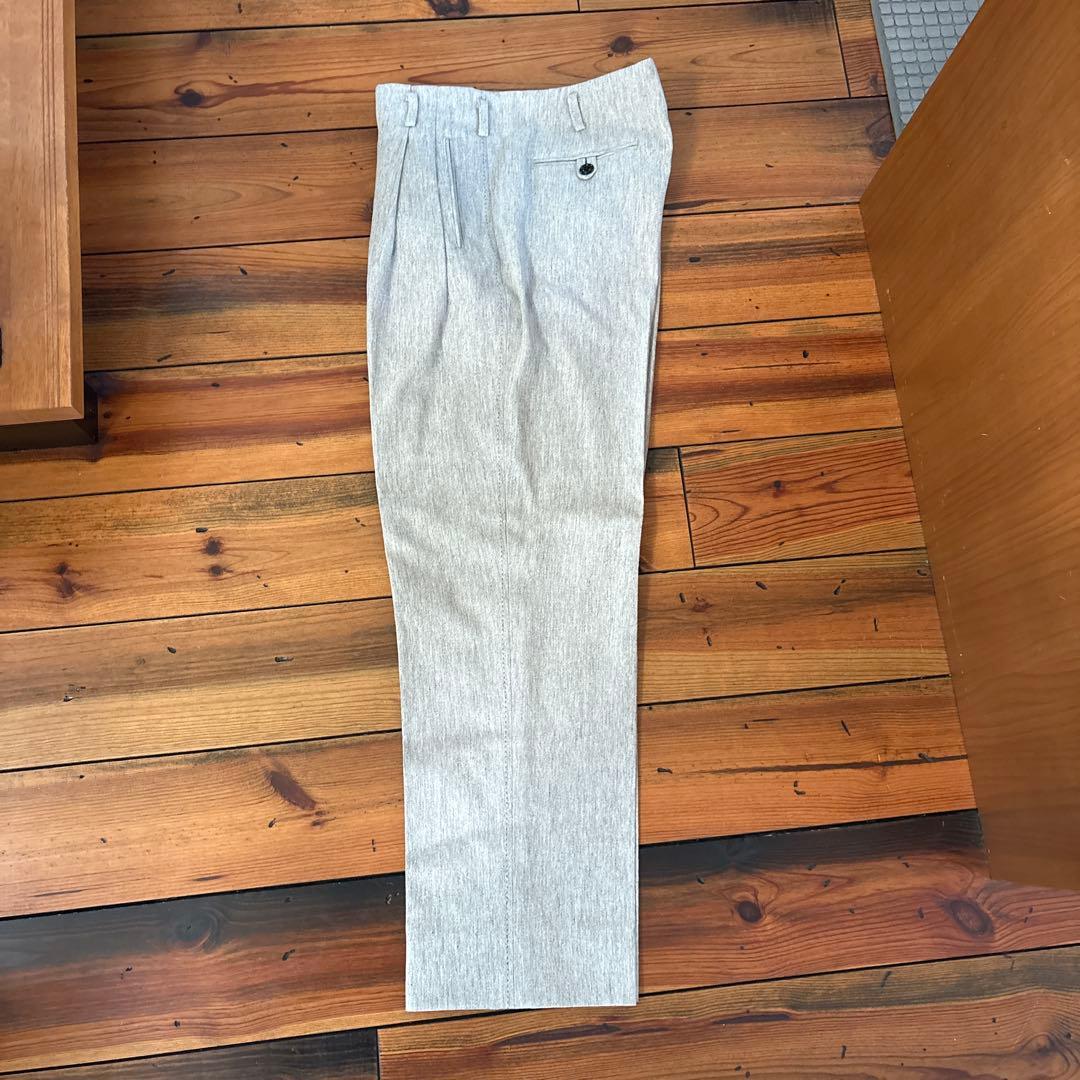 【新品未使用】ドライボーンズ ウールネップ極太 ロカビリー ワイド2タックパンツ