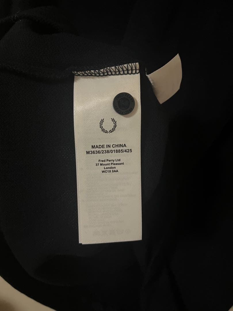 FRED PERRY 長袖ポロシャツ S ネイビー