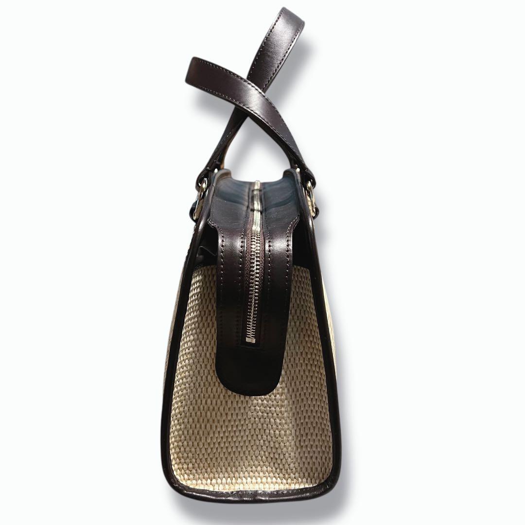 希少！❤️未使用品❤️BURBERRY バーバリー ハンドバッグ レザー ストロー