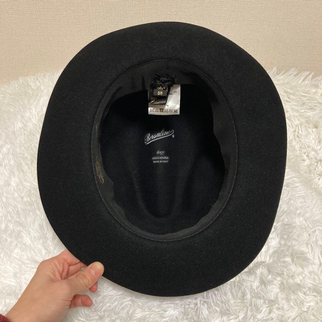 Borsalino ボルサリーノ ラビットウールフェルト 中折れハット58