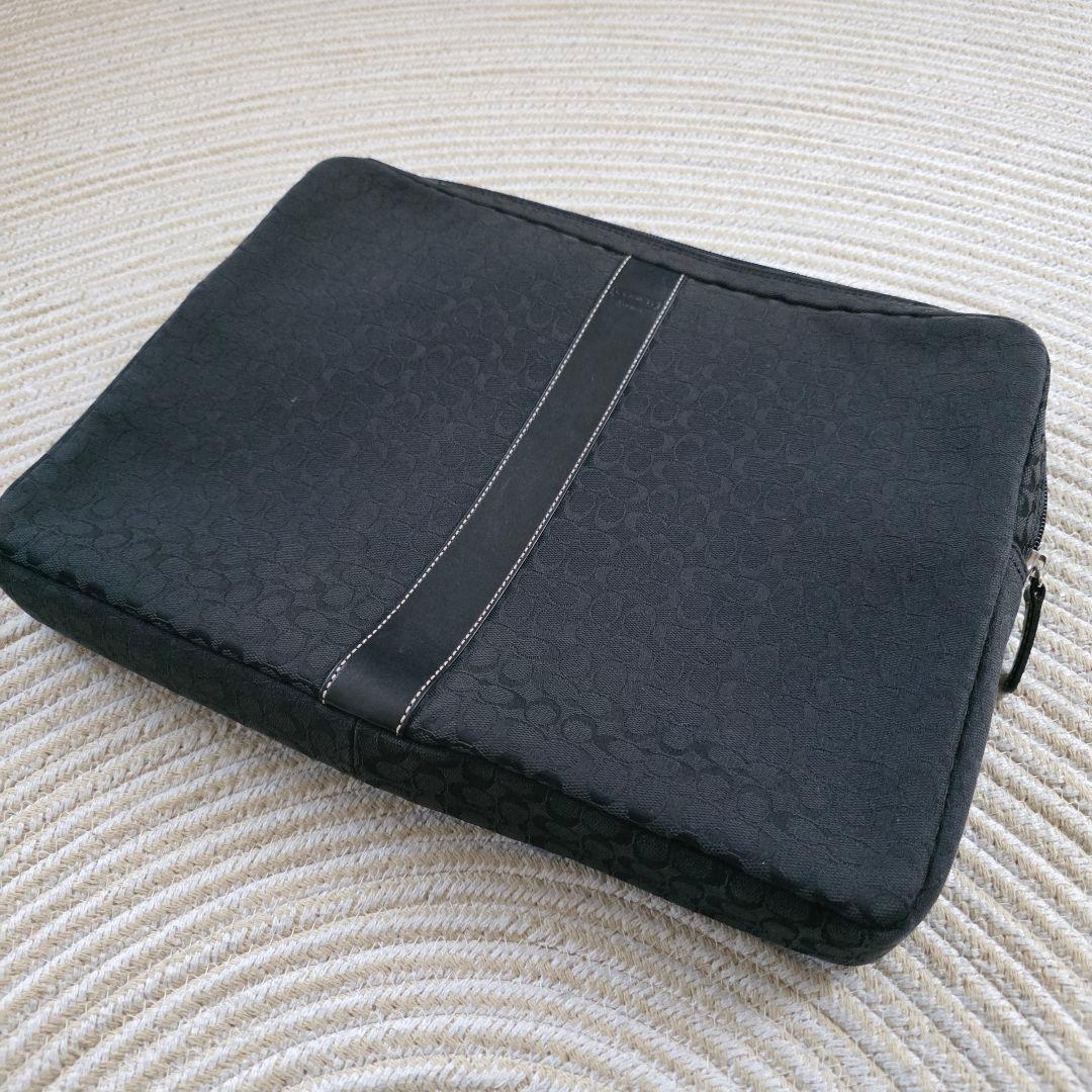 【希少モデル】COACH 黒 ナイロン ノートPCケース