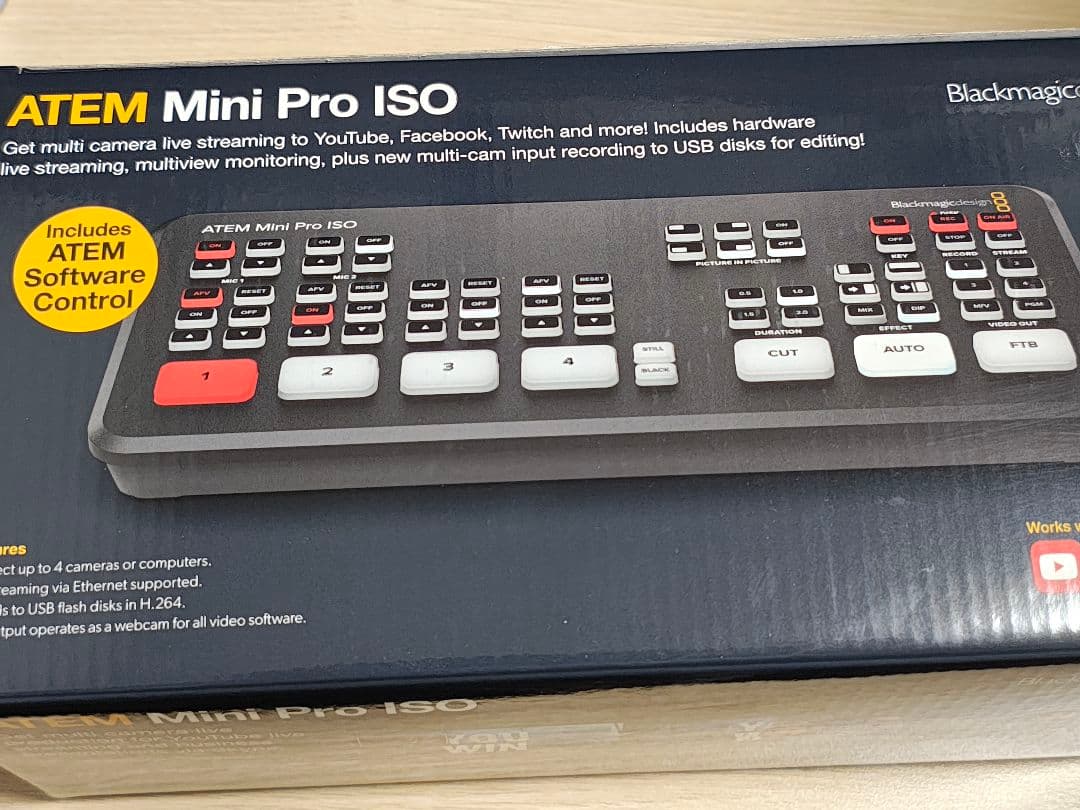 新品同様 ATEM Mini Pro ISO Blackmagic Design