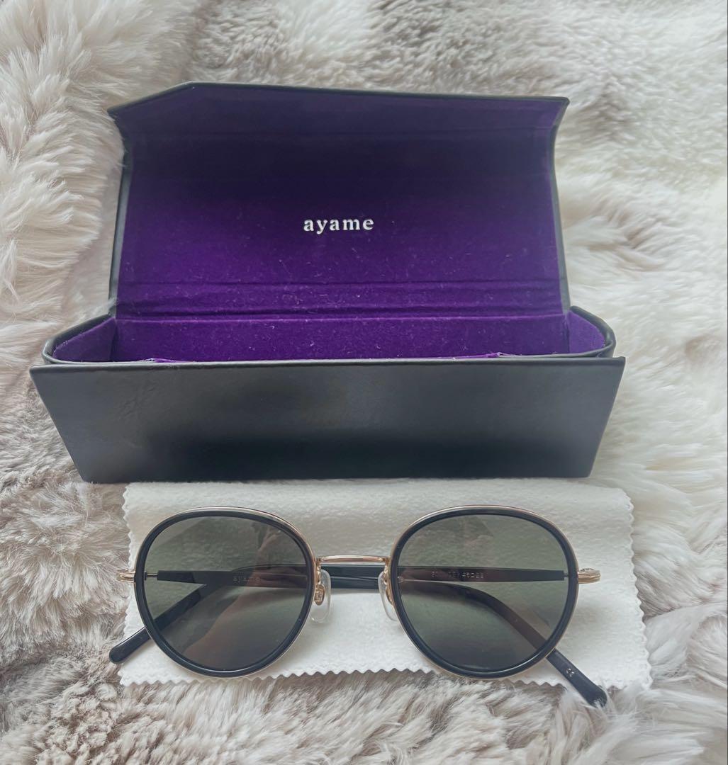 ayame focus black/white gold サングラス