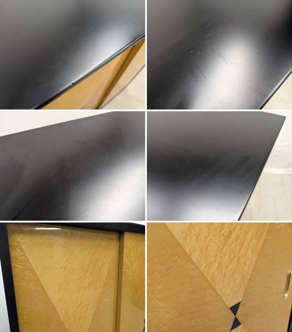 バーズアイメープル　引戸　下駄箱　キャビネット　シューズボックス　シューズラック