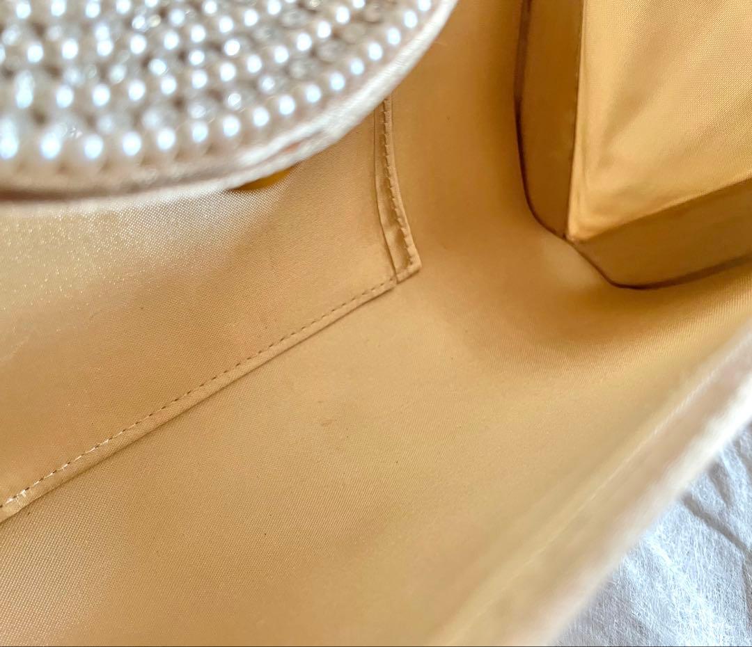 ◉一部金具以外美品◉ 東京ソワール 2wayベージュパーティーバッグ