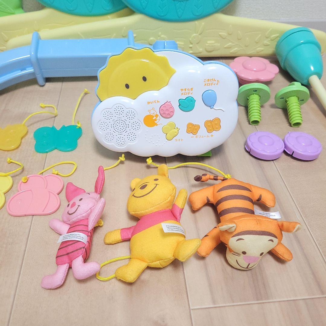 【未使用級】くまのプーさん　えらべる回転 6WAYジムにへんしんメリー
