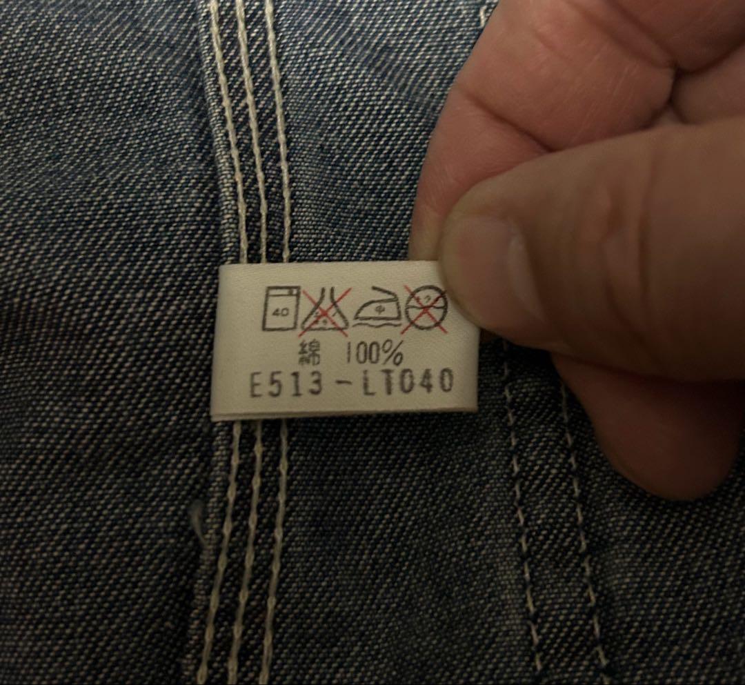 やーま Lee カバーオール　M 復刻　デニム　色落ちあり