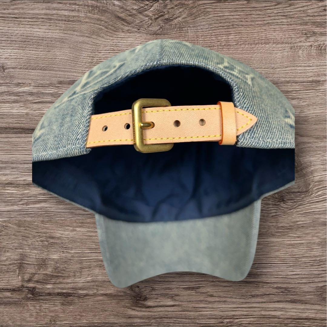 【美品】ルイヴィトン モノグラム デニム キャップ M7156L イタリア製