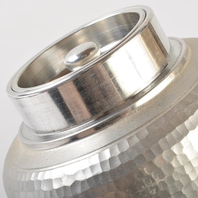 煎茶道具　錫半製　精錫　鎚目　茶壷　茶心壷　約251g　M　R7242