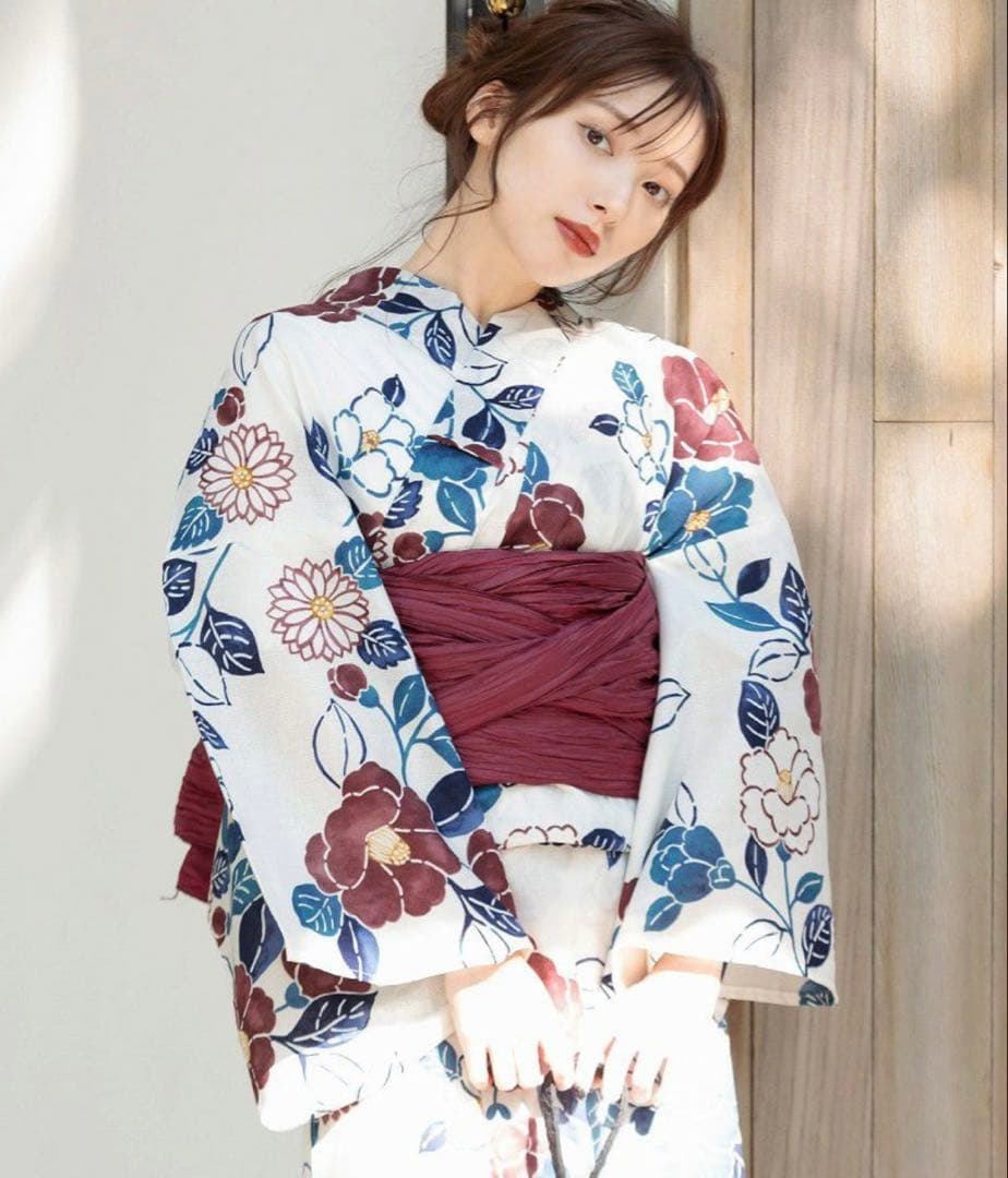 古典大正ロマン　Dita ディータ　浴衣　ツバキ　椿