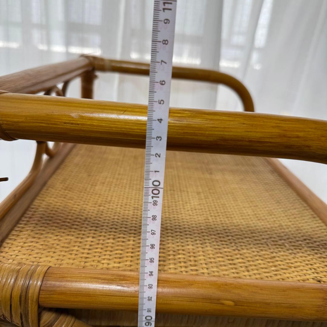 籐 ラタン チェスト キャスター付き ４段 アンティーク レトロ　おしゃれ