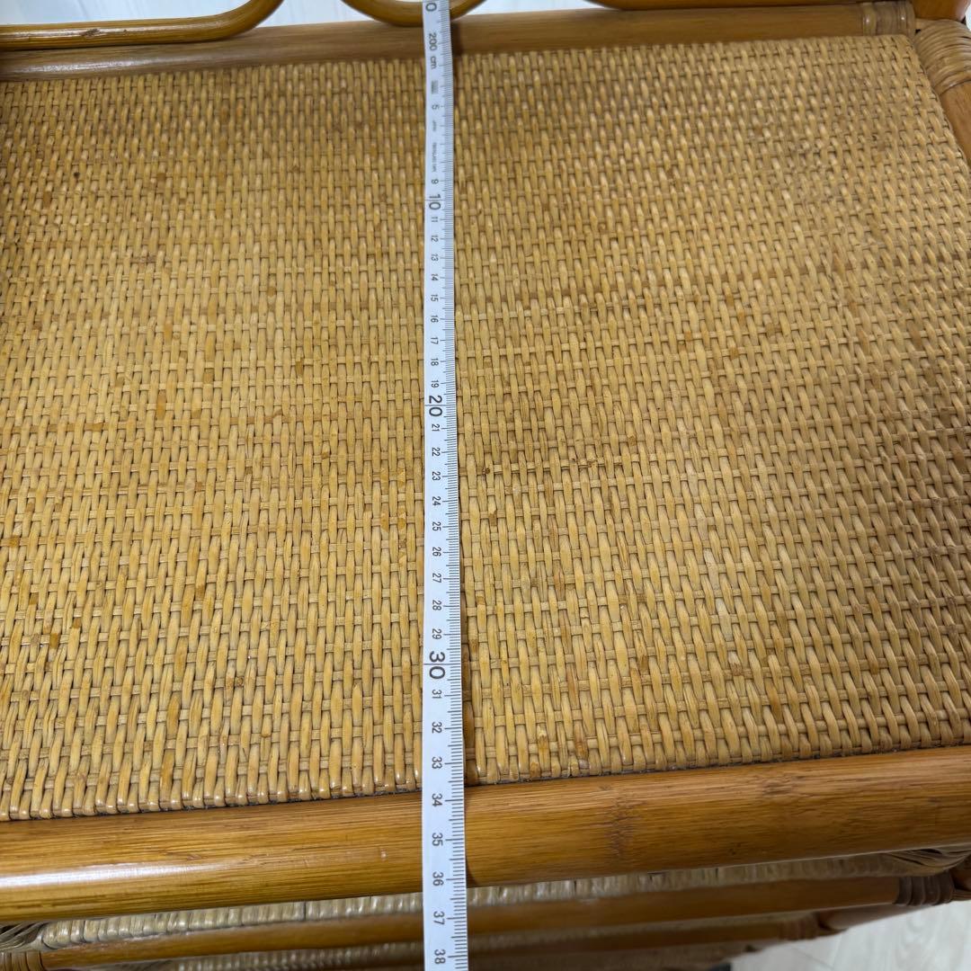 籐 ラタン チェスト キャスター付き ４段 アンティーク レトロ　おしゃれ