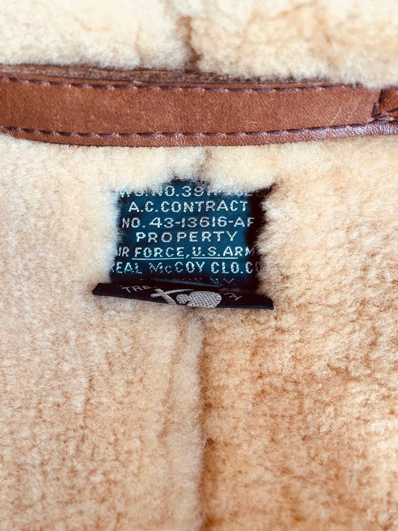 希少　旧THE REAL McCOYS B-6フライトジャケット　サイズ38R