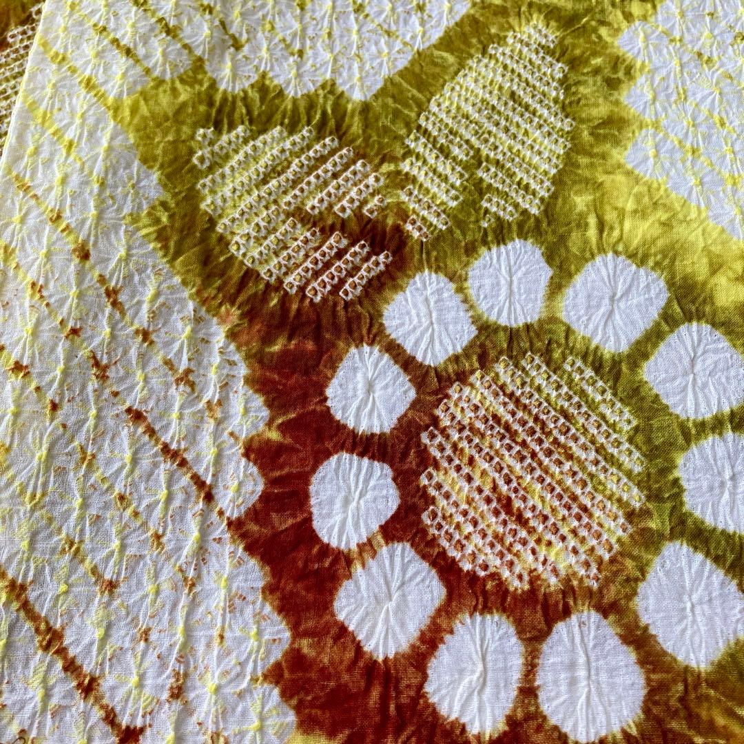 未使用品　有松絞り　絞り染め　絞り浴衣　NO33