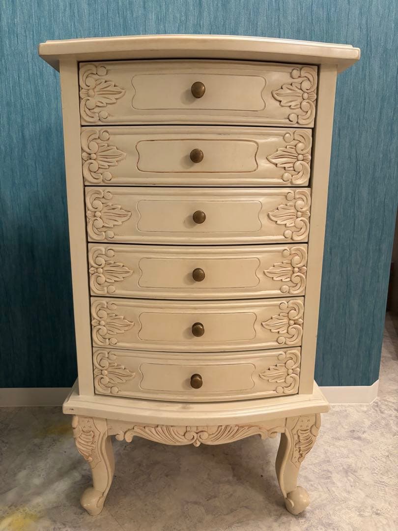 アイボリー クラシックスタイル チェスト 6段