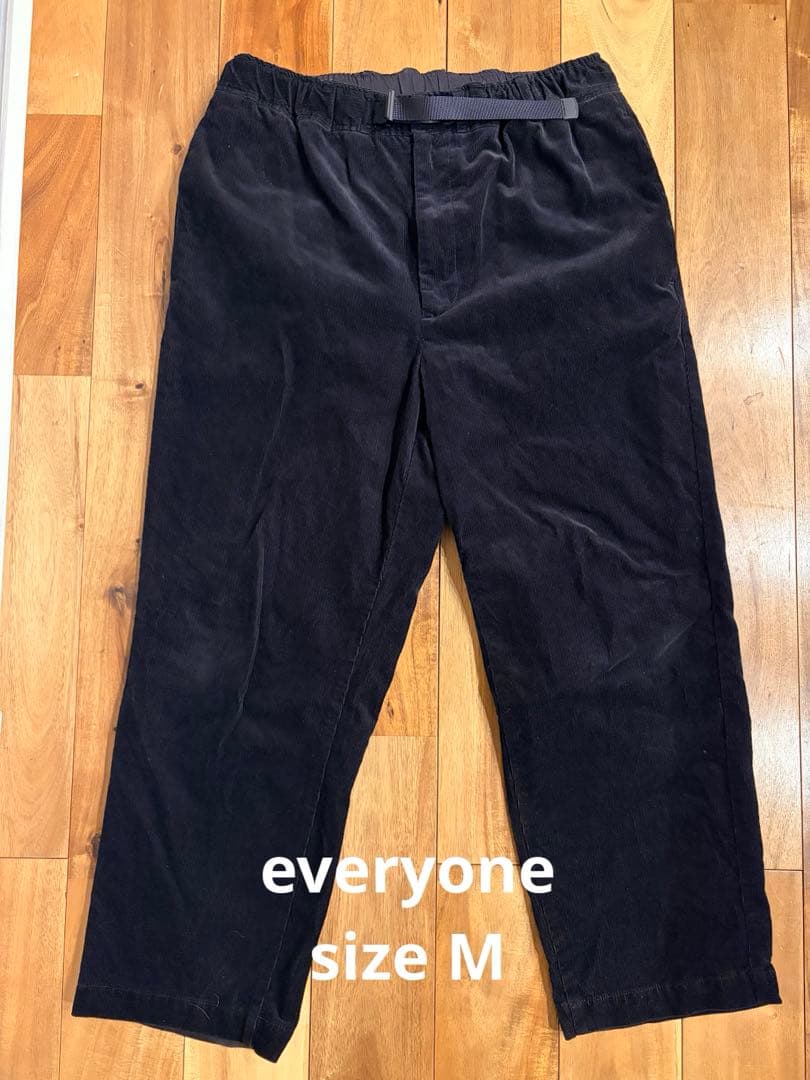 everyone corduroy belted pants M ブラック 美品