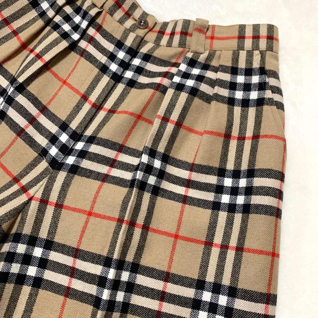 未使用級 VINTAGE BURBERRY ノバチェック キュロットパンツ