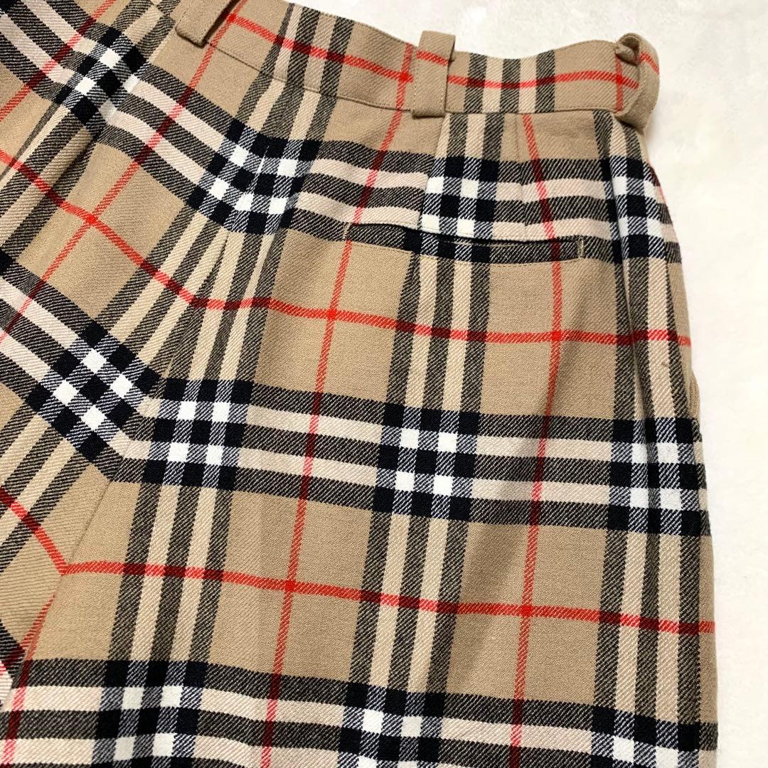 未使用級 VINTAGE BURBERRY ノバチェック キュロットパンツ