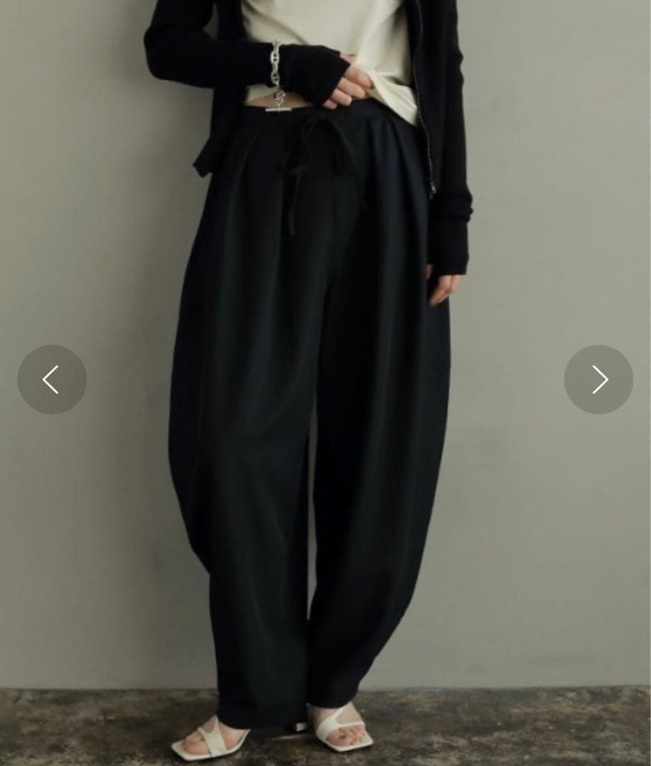 ETRE TOKYO キャバルリーツイルワイドパンツ グレー M