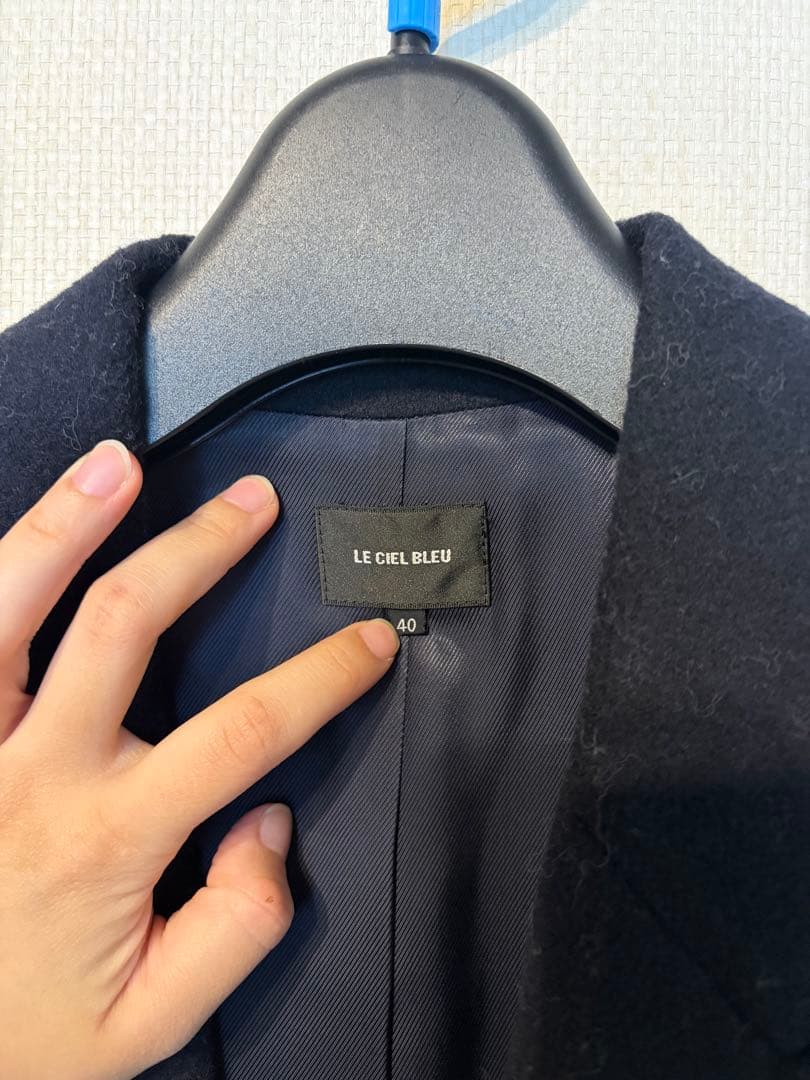 le ciel blue ウール テーラードジャケット ネイビー ダブル