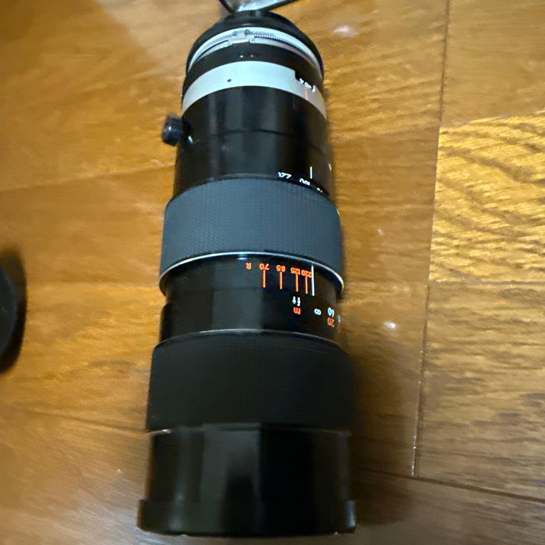 昭和レトロ　一眼レフカメラ　フラッシュ　望遠レンズ　3点セット