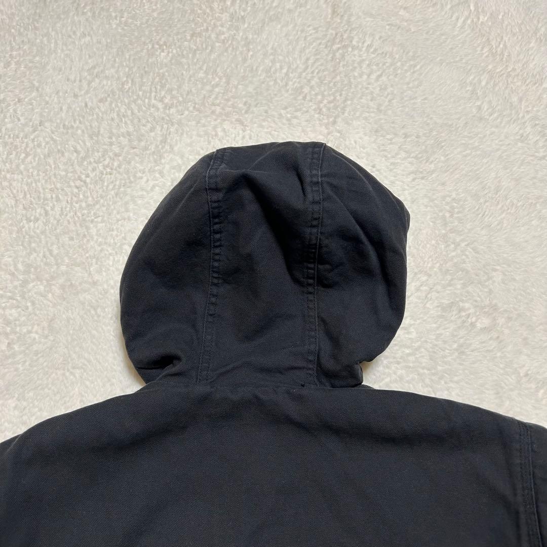 Dickes ダック地 裏地ボア フード カバーオール ジャケット 黒 M