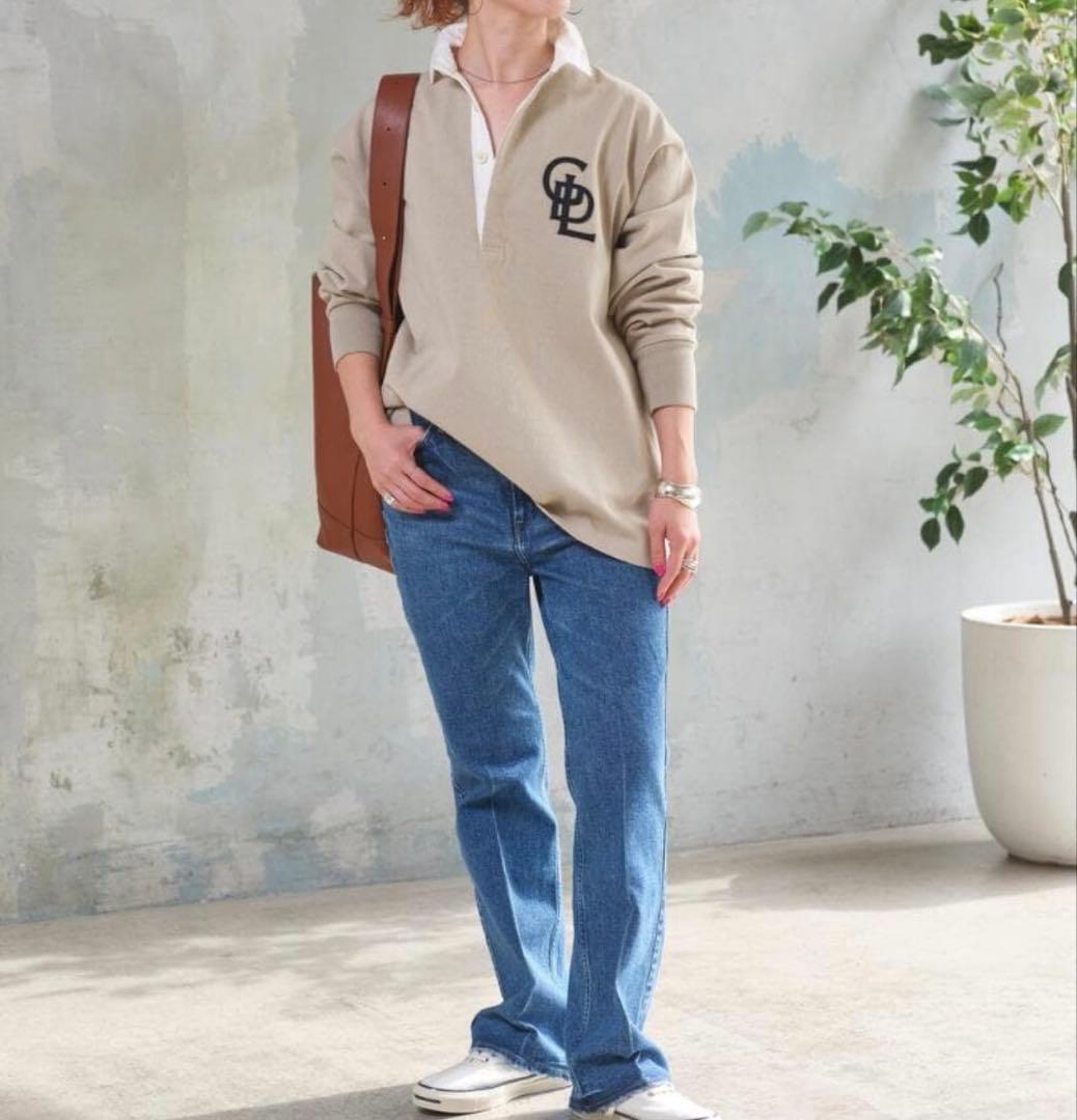 新品　スピックアンドスパン 23秋冬 ラガーシャツ　ロンT フリーサイズ