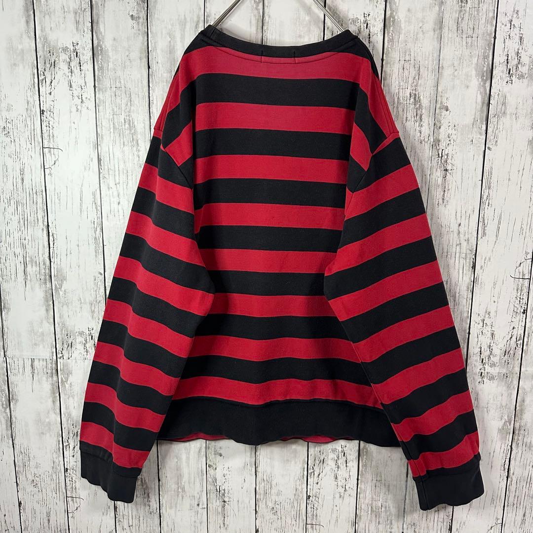 【ポロラルフローレン☆ポロベアバイラルフローレン】赤黒ボーダー☆スウェット☆L